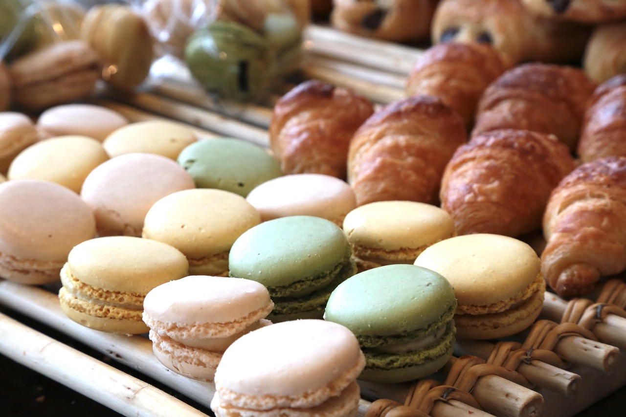 macarones and croissants